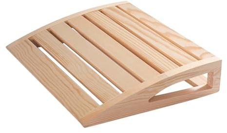 Nackstöd i trä – nackstöd för ångbastu, avslappnande komfortkudde | ergonomisk design djup avslappning huvudstöd, handgjord naturlig Aspen cederträ trähantverk spa-tillbehör med traditionell finsk