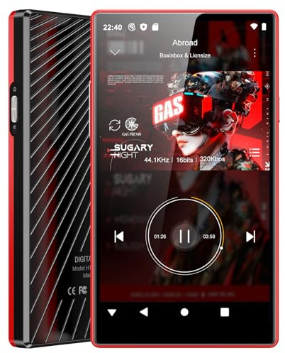 160GB Lettore MP3 con Bluetooth e WiFi, Oilsky Lettore Musicale Android 13.0 con Spotify, Amazon Music, Audible, Deezer, 5 MP4 Player HD con Touch Screen e Altoparlanti