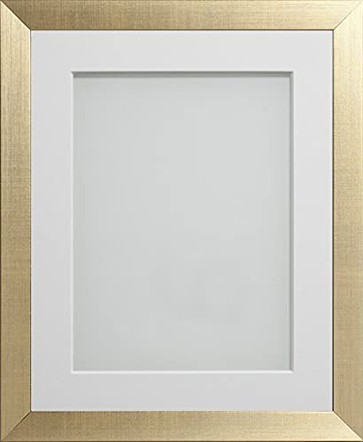 Frame Company Simpson Range Gold A4 Frame With White Mount for 9x6 inch *Choice of Sizes* Fitted with Real Glass
