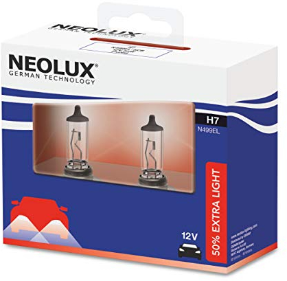 NEOLUX 50% Extra Light H7, halogen headlamp, N499EL-2SCB, 12V, 55W, soft cover box (2 bulbs)