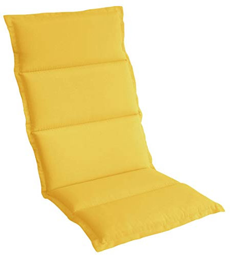 OUTLIV. Polsterauflage Klappsessel -Auflage Sitz- Rückenkissen 120x50x5 cm Gelb Sitzauflage für Gartensessel und Gartenstuhl