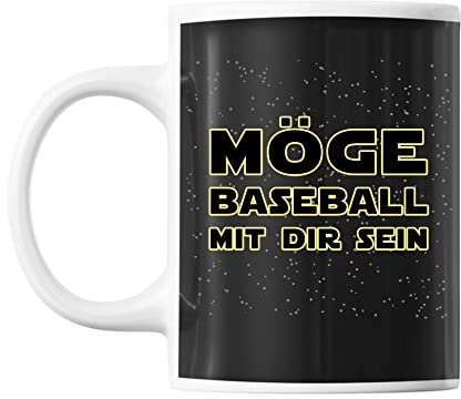 Tasse Baseball | Möge der Baseball mit dir Sein | Tasse mit Spruch lustig Fun Tasse Geschenkideen