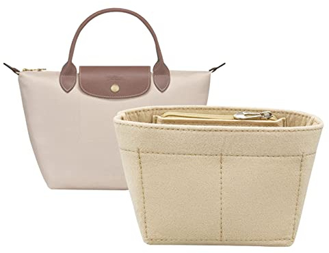 Lckaey Organisateur pour sac Pliage, fourre-tout, Y012, beige, double, mini