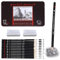 Ormromra 12 Stück Skizzienstifte, Bleistift Set mit 2 Weißer Radiergummi, Zeichenstifte Set (8B 7B 6B 5B 4B 3B 2B B HB F H 2H), Professionelle Bleistifte für Mädchen,Junge,Anfänger,Künstler