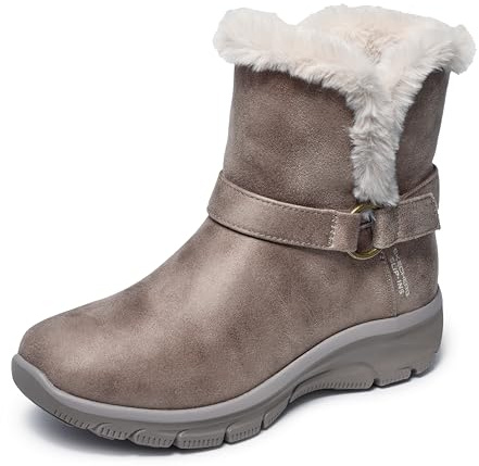 Skechers Botas Planas Slip-ins Relaxed Fit Mujer Taupe