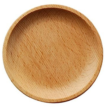 ABOOFAN Tassenhaltetablett Rundes Haltetablett Dessertteller für Die Küche Snackplatte Aus Holz Speiseteller Im Japanischen Stil Sicher für Jungen und Mädchen