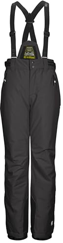 killtec Bambini e Ragazzi Pantaloni da Sci/Funzionali con Pettorina Staccabile, Protezione Bordi e paraneve KSW 214 BYS Ski PNTS, dunkelstein, 164, 43651-000