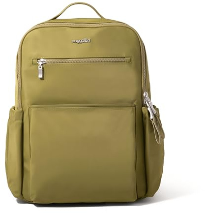 Baggallini Tribeca Expandable Laptop Backpack - 15x11 Lightweight Work Travel Bag w/Luggage Sleeve & RFID