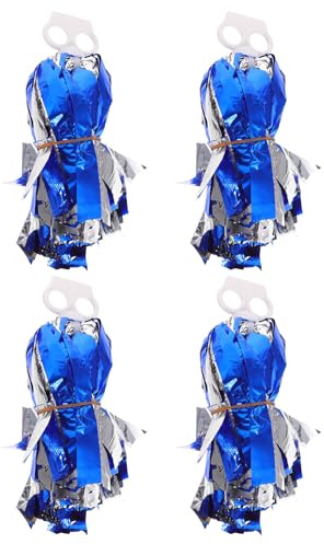 INOOMP 4 Pezzi Cheer Pom Poms con Anello in PE Leggero e Riutilizzabile per Cheerleading Sport Danza Partite Indoor Outdoor