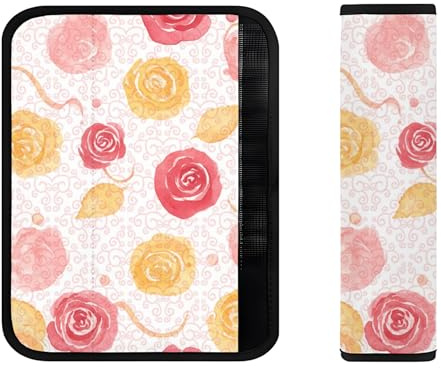Cuscinetti per cinture di sicurezza rosa arancione e rosa, comodi cuscinetti per cinture di sicurezza auto, accessori per tutte le stagioni, imbottiture per adulti, morbide cinghie per seggiolino auto
