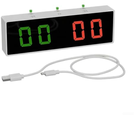 Dual-Color LED Digital Pool Scoreboard Rechargeable, Built-In Reminder Buzzer And Quick ForScore ForSync, Clear Readable Electronic Counter For Indoor Snooker Billiard Hall Competitions(1200ma)