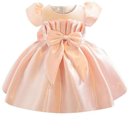 Vestido tutú Lazo niña Boda Dama Honor, cumpleaños Desfile Bautizo Fiesta Elegante Infantil