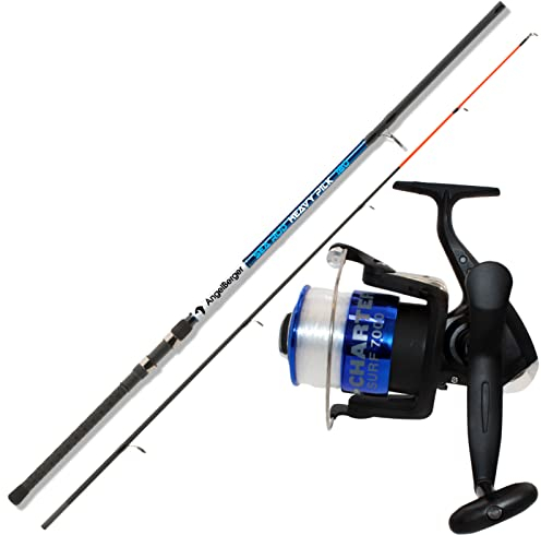 Angel Berger Meerescombo Angelset Norwegen Pilkset Pilkrute mit Stationärrolle Meeresangeln Norway Meeresangelset