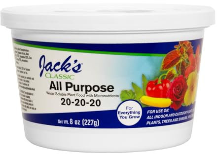 JR Peters J R Peters Jacks Classic 20-20-20 All Purpose Fertilizer, 8-Ounce