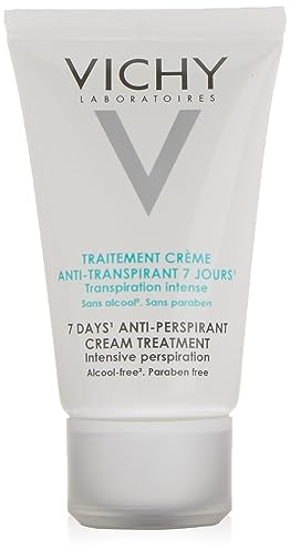Vichy Dermo-Tolerance Crema Deodorante 7 Giorni, Per Tutti i Tipi di Pelle, Trattamento Antitraspirante per Sudorazione Intensa, Ascelle Fresche e Asciutte a Lungo, Con Acqua Termale di Vichy, 30 ml