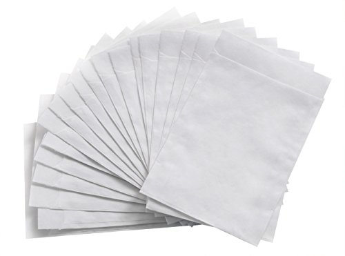 Weiße Flachbeutel Papier, 100 Stück: Papiertüten Weiß, Tüten Klein, Geschenktüte für Blumensamen, Lebensmittel & Give-Away, Papierbeutel zum Befüllen, Samentütchen, Papierflachbeutel Flach, 13 x 18 cm