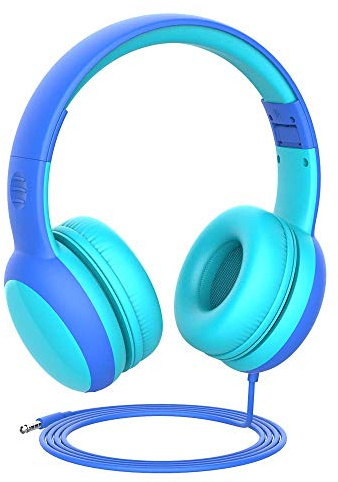 gorsun Kids Headphones with Limited Volume, Cat Ear Toddler Headphones, Wired Headphone Over Ear for Boys and Girls,Stereo Sound Foldable 3.5mm Headset for Children