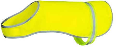 My Furry Friend Dog Safety Vest High Vis/Hi-Vis | Highly Reflective Lightweight Cotton Dog Jacket | Keep Your Dog Safe Visible From Cars Cyclists Hunting Accidents | 3 Sizes (S/M/L) | (Medium, Yellow)