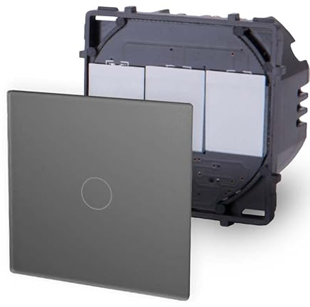 Luxus-Time Point Touch - Regulador de intensidad de luz para interiores, módulo regulable, superficie táctil LED, color gris