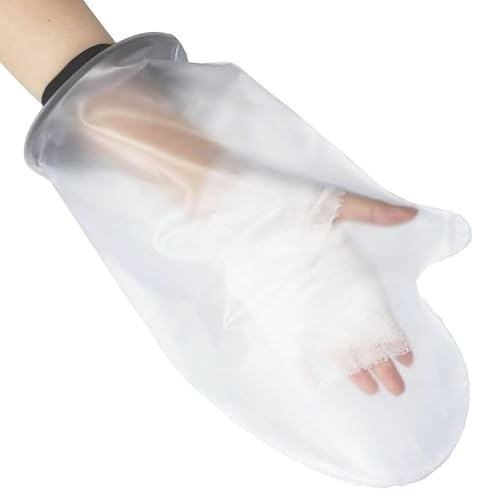 HKF HO KI HO Gipsschutz Wasserdicht Hand für Erwachsene,Wiederverwendbar Gips Duschschutz Hand Halten Sie Wunden und Verbände Während des Badens Trocken