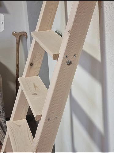 Escalera de madera para altillo litera ático (altura 170 cm, ancho 40 cm)