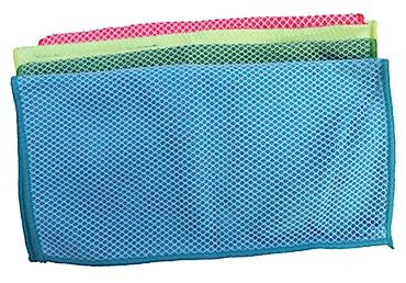 Ciieeo Lot De 4 Chiffons De Nettoyage en Microfibre Super Absorbants À Récurer en Maille pour Bol Cuillère Fruits Aléatoire