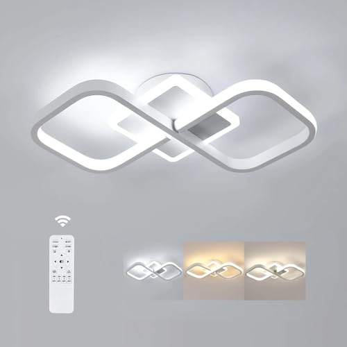 Comely Lámpara de Techo LED Regulable Cuadrada, 40W (4050 lm), 40 cm, 3000K–6500K, Control Remoto + APP + Interruptor, Blanca, Estilo Moderno para Dormitorio, Salón y Pasillo.