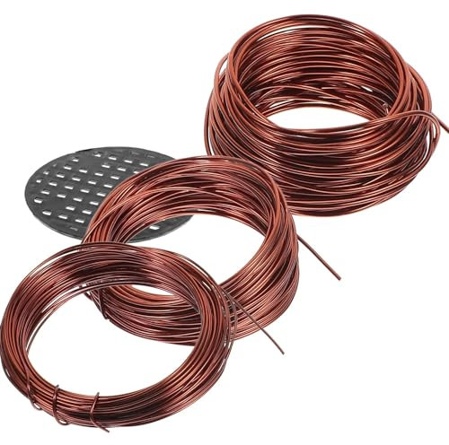 OZLCUA Bonsai-Draht Aluminiumdraht-Set, Pflanzen, Kletterdrähte, Bonsai-Trainingsset, Weingarten, DIY, Kupfer Basteldraht(Brown)