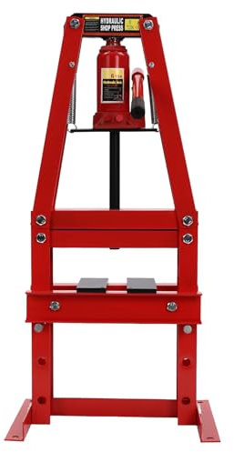 6T Presse hydraulique d'atelier avec plaques, 4 niveaux de hauteur réglable, presse à cadre en forme de H, presse de roulement pour presse, tampon, formage, 6T/13227,74 lbs