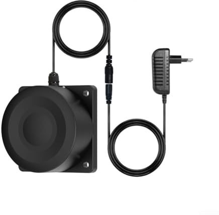 Sensor de nivel de agua WiFi para aplicación Tuya, monitor acústico de tanque a base de gel con alertas en tiempo real, rango de 0,1-5 m, IP65, batería de 7800 mAh, negro