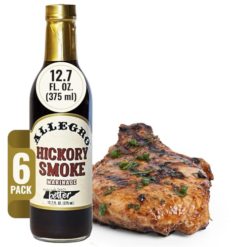 ALLEGRO - The Marinate Everything Marinades | Perfect Marinades for Meat & Veggies | Marinade for Grilling, Roasting & Cooking | Kosher & Gluten Free | 12.7 Oz (Pack of 6) - Hickory Smoke