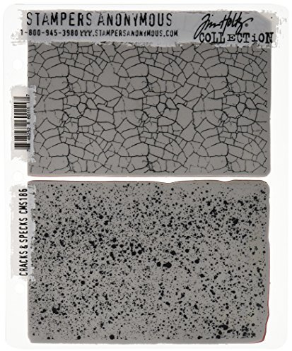 Stampers Anonymous Tim Holtz Cling Stamps 7X8.5, Cracks & Specks