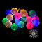Nexos Trading Solar Lichterkette 20 LED bunt mit Bällen Kugeln 2,2 cm mit Luftblasen Blinkfunktion Gartenbeleuchtung Party Lichterkette für Außen Solarpanel Länge 2,95 m