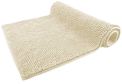 WohnDirect Badematte 50x80cm | Creme | rutschfest & Waschbar, Badezimmerteppich zum Set kombinierbar, Badvorleger, WC Garnitur, Badteppich, Oeko-TEX Zertifiziert