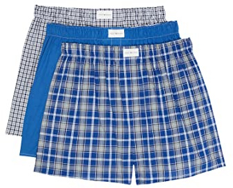 Tommy Hilfiger Mens Underwear Multipack Pack Cotton Classics Woven Boxer Shorts, Glacier, Medium US
