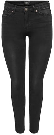 Only ONLWAUW Mid SK BJ1097 Noos, Jeans da Donna, Washed Black, XS/30
