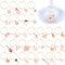 VICDUEKG 31 PCS Weinglas Anhänger Charms, Glas Identifikations Getränke Markierungen Glasmarkierung Thema Strand Getränkemarker Partydekoration für Party Weinglas Wein Cocktail Champagner (Rosa)