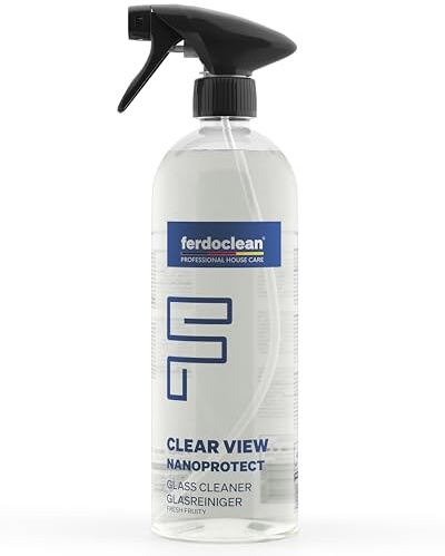 FERDOCLEAN Glasreiniger Nanoprotect Glasversiegelung 750 ml – Streifenfreier Glanz für Glas, Spiegel & Auto - Fensterreiniger mit Lotuseffekt - Fensterputzmittel streifenfrei – Made in Germany