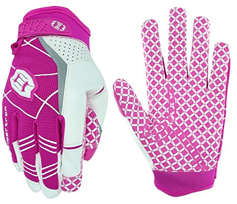 Seibertron Pro 3.0 Elite Ultra-Stick Sports Receiver Glove American Football Gloves Youth and Adult/Amerikanska fotbollshandskar för ungdomar och vuxna rosa XXL