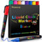 Liquid Chalk Pens, 8 Pack Colour Markers Pen 3mm 6mm Fine Reversible Tip for Drawing Writing on Window, Whiteboard, Glass, Chalkboard Signs, Blackboard