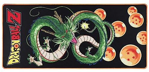 Subsonic - Tapis de Souris XXL Dragon Ball 90X40 cm - Tapis Bureau avec Base antidérapante, Tapis Gamer, sous-Main - Licence Officielle DBZ - Noir et Orange
