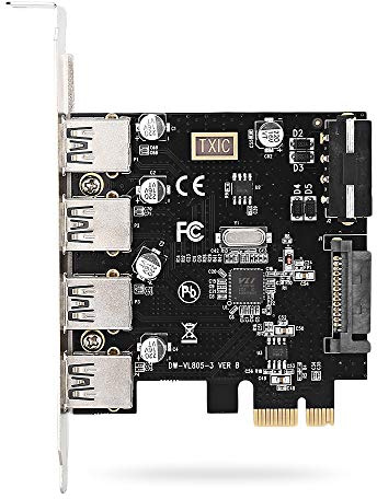 CY Card 4 Ports PCI-E to USB 3.0 HUB PCI Express Expansion Adapter 5Gbps for Motherboard