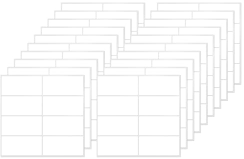 FINDAT Étiquettes autocollantes blanches rectangulaires 40x19 mm 160 pièces | Vinyle, imperméable, inscriptible. Pour bureau, bocaux, classeurs, cuisine, étagères & DIY