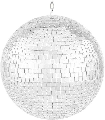 VEVOR Mirror Disco Ball, 12 Inch Mirror Ball with Hanging Ring, Lightning Disco Ball Party Decorations, Ideal for DJ Club, Stage, Wedding, Birthday, Christmas, New Years Celebration