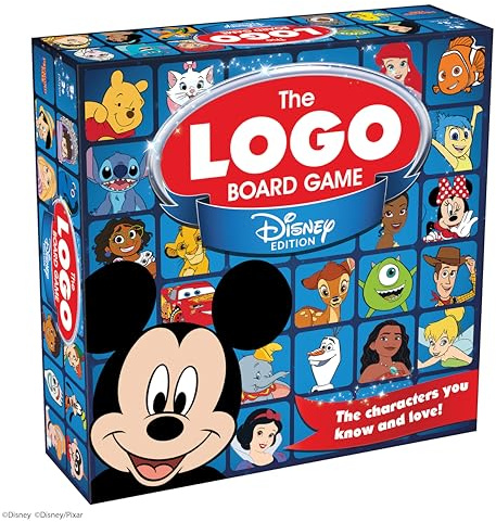 Tomy The LOGO Board Game Disney Edition - Family Trivia Game Featuring Iconic Disney Characters & Brands | Ages 8+