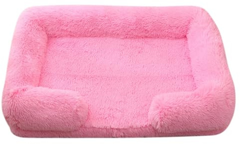Hixingo Cuccia Cane Interno Taglia Grande Media Piccola, Cuccia Gatto Interno di Peluche Cuscino Cane Sfoderabile e Lavabile Morbido Peluche Cuscino per Cani (Rosa,40 * 35 * 12CM)