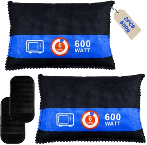 Deumidificatore Auto 2x600g Riutilizzabile Assorbi Umidità Umidità e Vetri Appannati, per Nterni Parabrezza