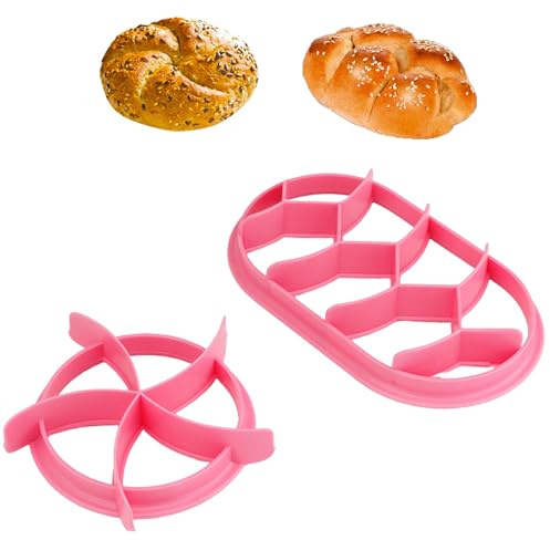 Stampo per pressa per il pane - Set da 6,10 pollici | Strumento da forno in PP - Stampo ovale e rotondo antiaderente per torte, mousse di pane, spuntini divertenti, facili da pulire, ecologici, non to