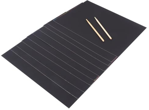 LAPYAPPE Carta da Disegno per Pittura Creativa 10 Pezzi Carta Nera per 2 Confezioni e Sviluppo Immaginazione Scuola Primaria e Attività DIY