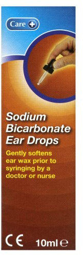 Care Sodium Bicarbonate Ear Drops, Simple, Effective and Gentle, Softens Ear Wax, Suitable from Children 1+ Years Old, Dropper Included, 10ml Drops